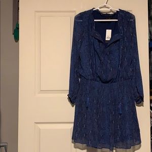 Blue snake print dress